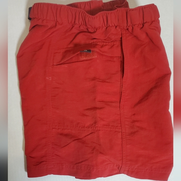 The‎ North Face Mens Med. Red Hiking/swim Pull On  Belted Cargo Shorts - Picture 8 of 10